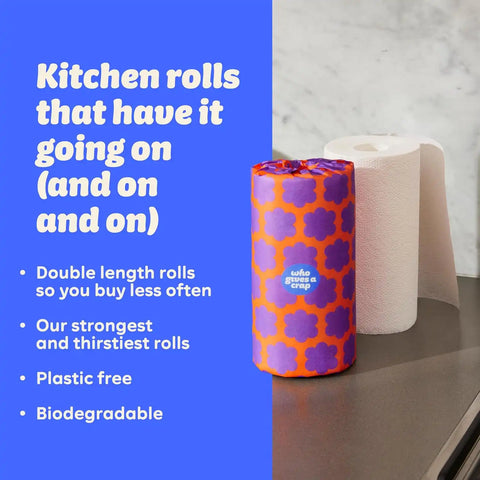 Who Gives A Crap The Bigger Bundle, 48 Bamboo Toilet Paper Rolls & 12 Bamboo Tissue Boxes, 12 Recycled Paper Towel Rolls, Eco Friendly, Sustainable, Plastic Free Household Essentials